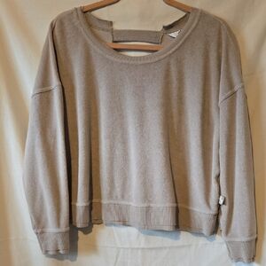 JoyLab Casual Tan Terry Pullover Sweatshirt Size Small